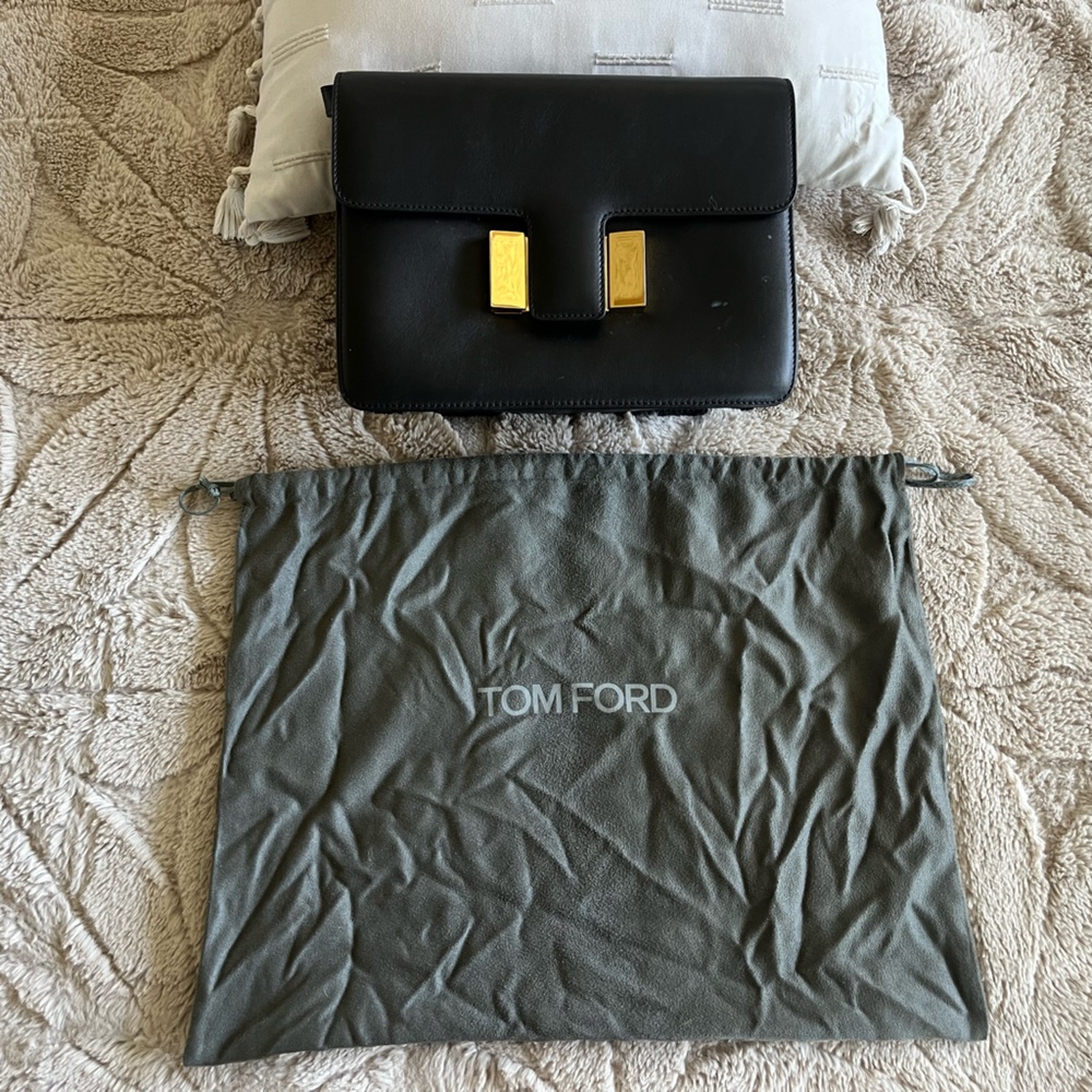 Tom Ford Black Leather Bag